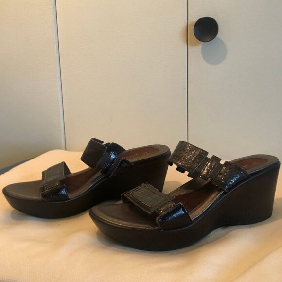 NEW (NWOT) NAOT Treasure dark brown leather sandals sz 41/10 - Picture 14 of 16